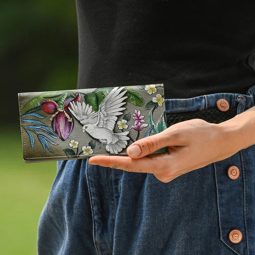 Anuschka Wings of Peace Checkbook Cover