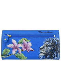 Anuschka Sapphire King Accordion Flap Wallet