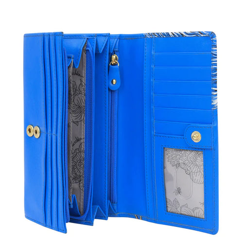 Anuschka Sapphire King Accordion Flap Wallet