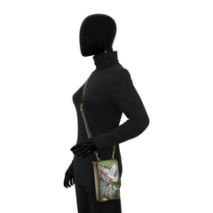 Anuschka Wings of Peace Crossbody Phone Case