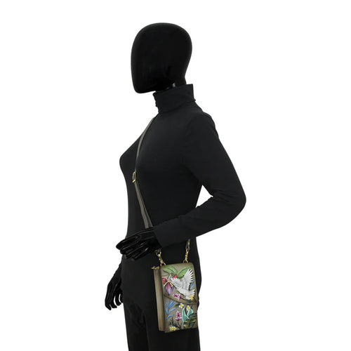 Anuschka Wings of Peace Crossbody Phone Case