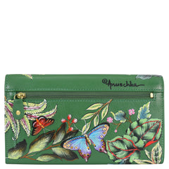 Anuschka Dancing Leaves Accordion Flap Wallet