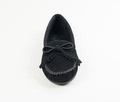 Minnetonka Kilty Hardsole Moccasin - Black