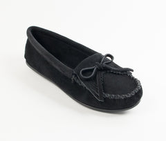 Minnetonka Kilty Hardsole Moccasin - Black