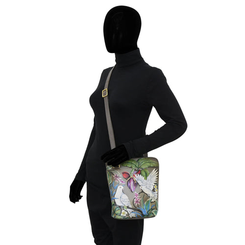 Anuschka Wings of Peace Side Zip Crossbody
