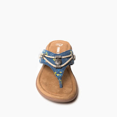 Minnetonka Silverthorne 360 Sandal - Floral Denim