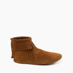 Minnetonka Back Zip Softsole Boot - Brown