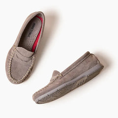 Minnetonka Women's Mellony Penny - Stone