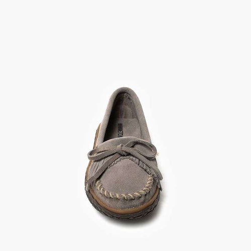 Minnetonka Kilty Tread Women's Moccasin - Gray