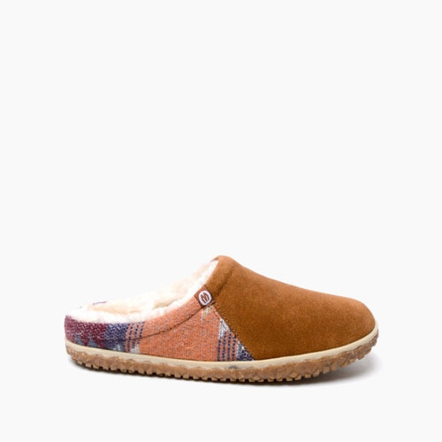 Minnetonka Tahoe Clog Slipper - Brown Multi
