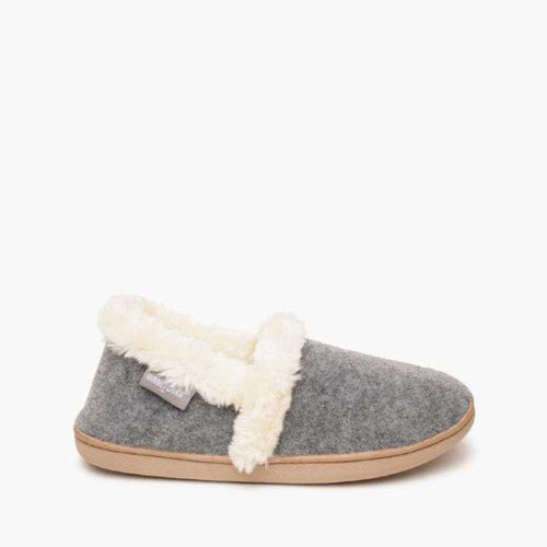 Minnetonka Dina Slipper - Gray Fleece