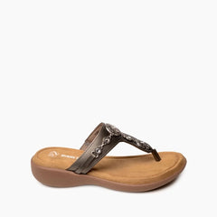 Minnetonka Brecca Sandal - Pewter