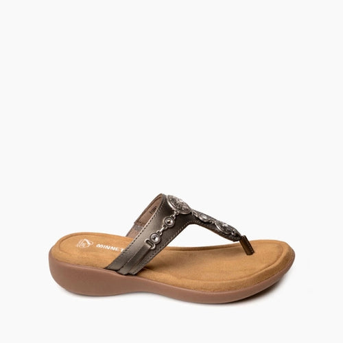 Minnetonka Brecca Sandal - Pewter