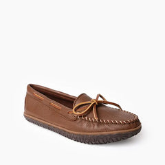 Minnetonka Women's Deerskin Tread - Caramel