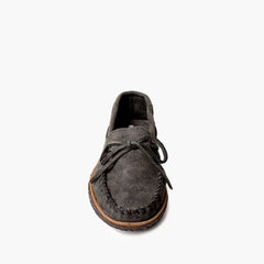 Minnetonka Men's Tie Tread Moccasin - Gray Ruff