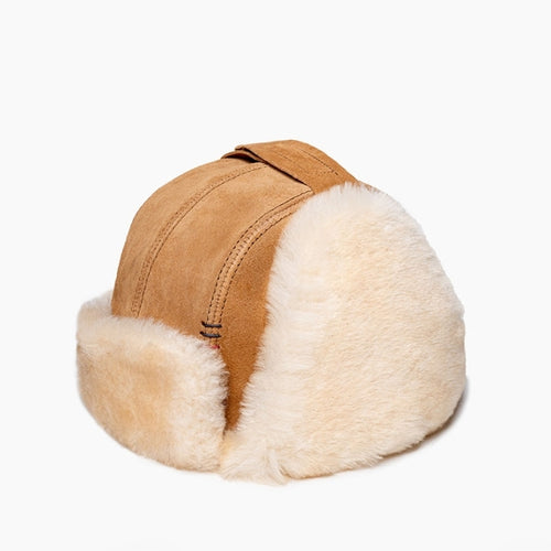 Minnetonka Sheepskin Bomber Hat - Tan