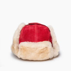 Minnetonka Sheepskin Bomber Hat - Red