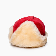 Minnetonka Sheepskin Bomber Hat - Red