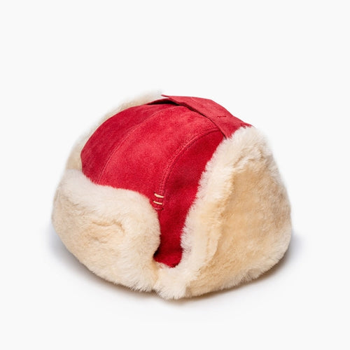 Minnetonka Sheepskin Bomber Hat - Red