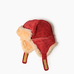 Minnetonka Sheepskin Bomber Hat - Red