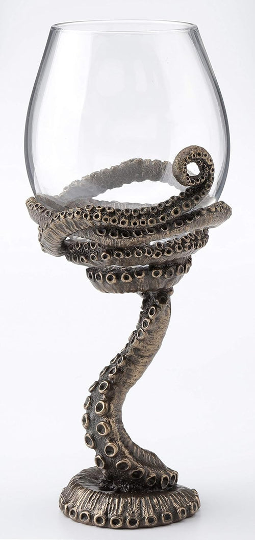 Steampunk Octopus Wine Glass