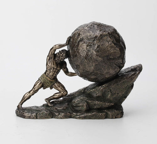 Sisyphus and The Eternal Boulder Statue