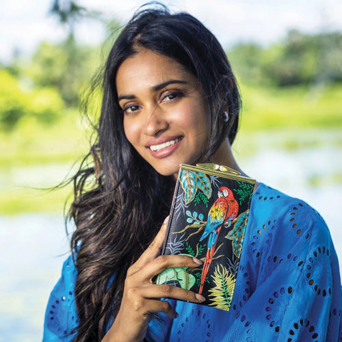 Anuschka Rainforest Beauties Double Eyeglass Case