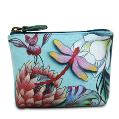 Anuschka Jardin Bleu Coin Pouch