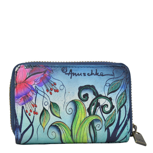 Anuschka Enchanted Garden Accordion Credit Card Holder