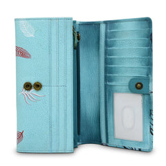 Anuschka Jardin Bleu Accordion Flap Wallet