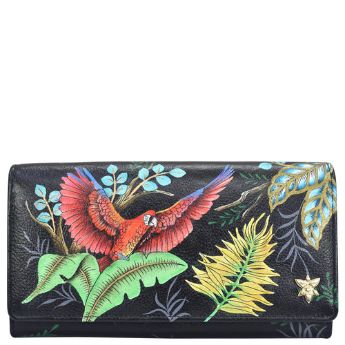 Anuschka Rainforest Beauties Accordion Flap Wallet