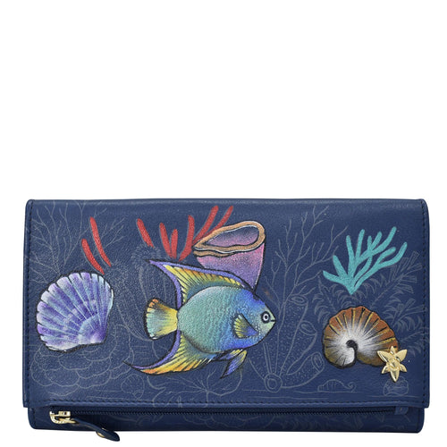 Anuschka Mystical Reef Three Fold Clutch Wallet