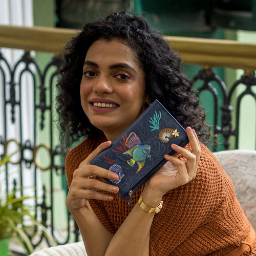 Anuschka Mystical Reef Three Fold Clutch Wallet