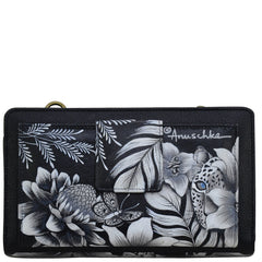 Anuschka Cleopatra's Leopard Organizer Wallet Crossbody