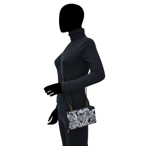 Anuschka Cleopatra's Leopard Organizer Wallet Crossbody