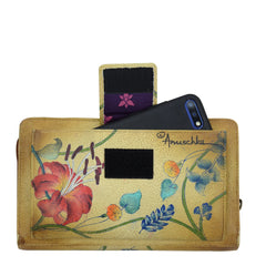 Anuschka Caribbean Garden Organizer Wallet Crossbody