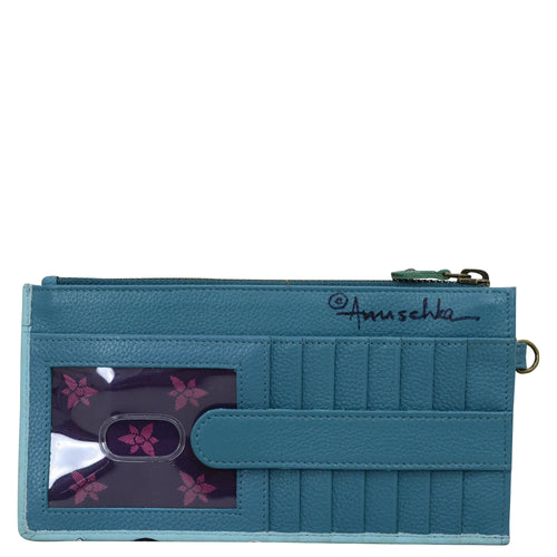 Anuschka Jardin Bleu Clutch Organizer Wallet