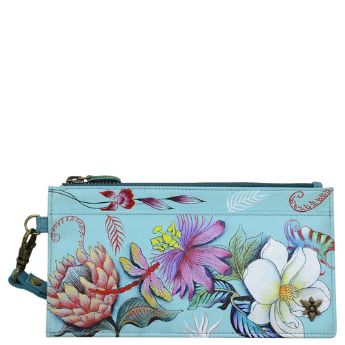 Anuschka Jardin Bleu Clutch Organizer Wallet