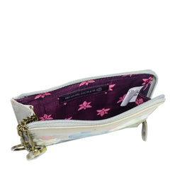 Anuschka Regal Peacock Key Zip Case