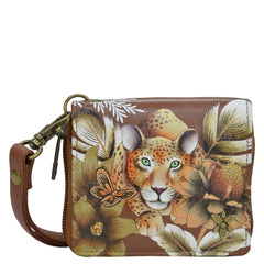 Anuschka Cleopatra's Leopard Tan Small Organizer Wallet