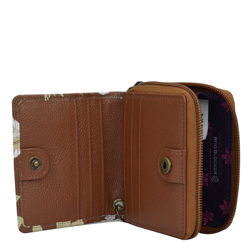 Anuschka Cleopatra's Leopard Tan Small Organizer Wallet