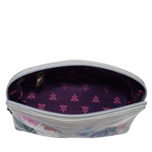 Anuschka Regal Peacock Cosmetic Pouch