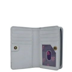 Anuschka Floral Charm Two Fold Small Organizer Wallet