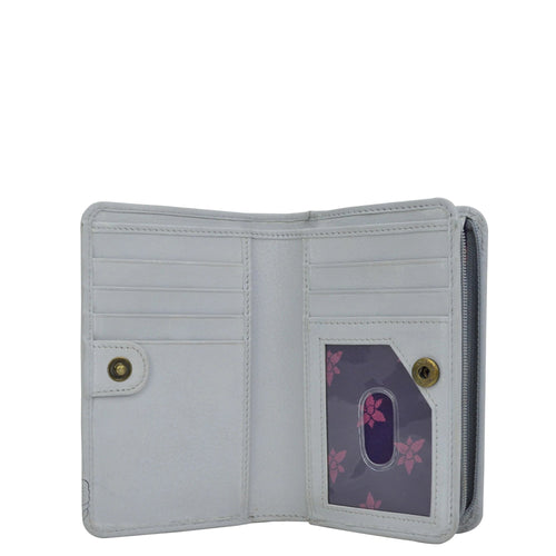 Anuschka Floral Charm Two Fold Small Organizer Wallet