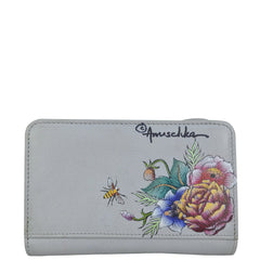 Anuschka Floral Charm Two Fold Small Organizer Wallet