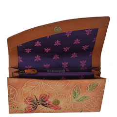 Anuschka Tooled Butterfly Multi Accordion Flap Wallet