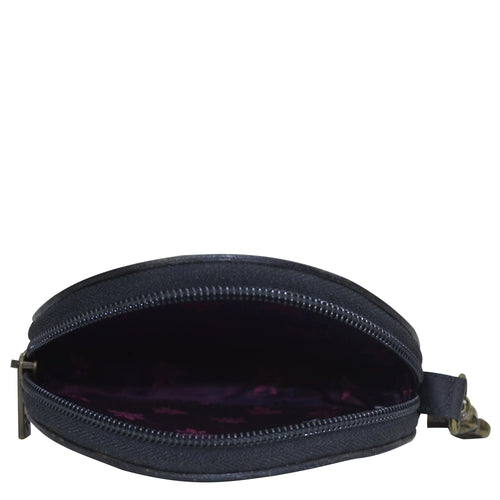 Anuschka Hummingbird Black Round Coin Purse