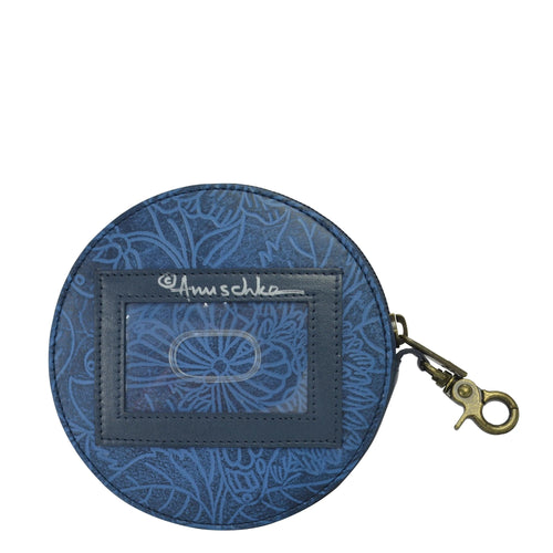 Anuschka Tooled Butterfly Ocean Round Coin Purse