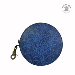 Anuschka Tooled Butterfly Ocean Round Coin Purse