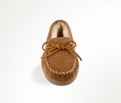 Minnetonka Sheepskin Hardsole Slipper - Tan